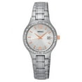 thumbnail image 1 of Seiko Women's Steel Bracelet & Case Quartz White Dial Analog Watch SUR769, 1 of 1