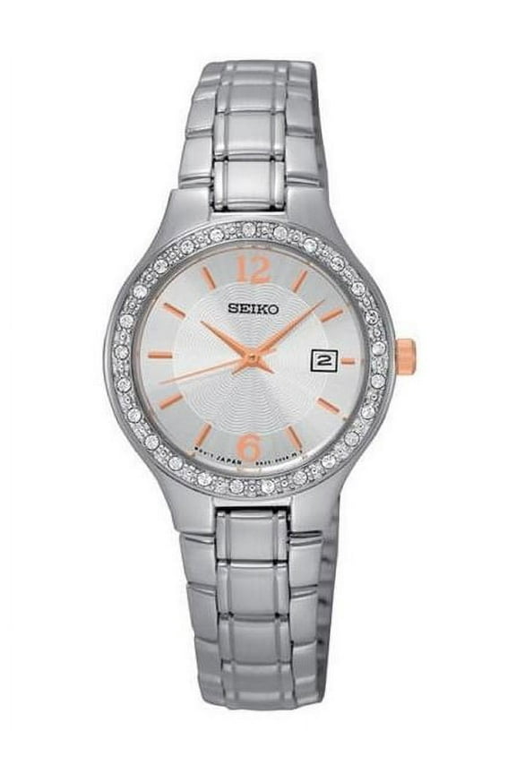 Women's Steel Bracelet & Case Quartz White Dial Analog Watch SUR769