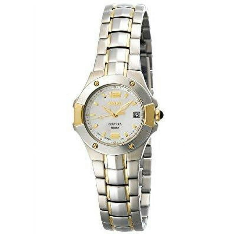 Seiko Women s sxd654 coutura two tone watch Walmart