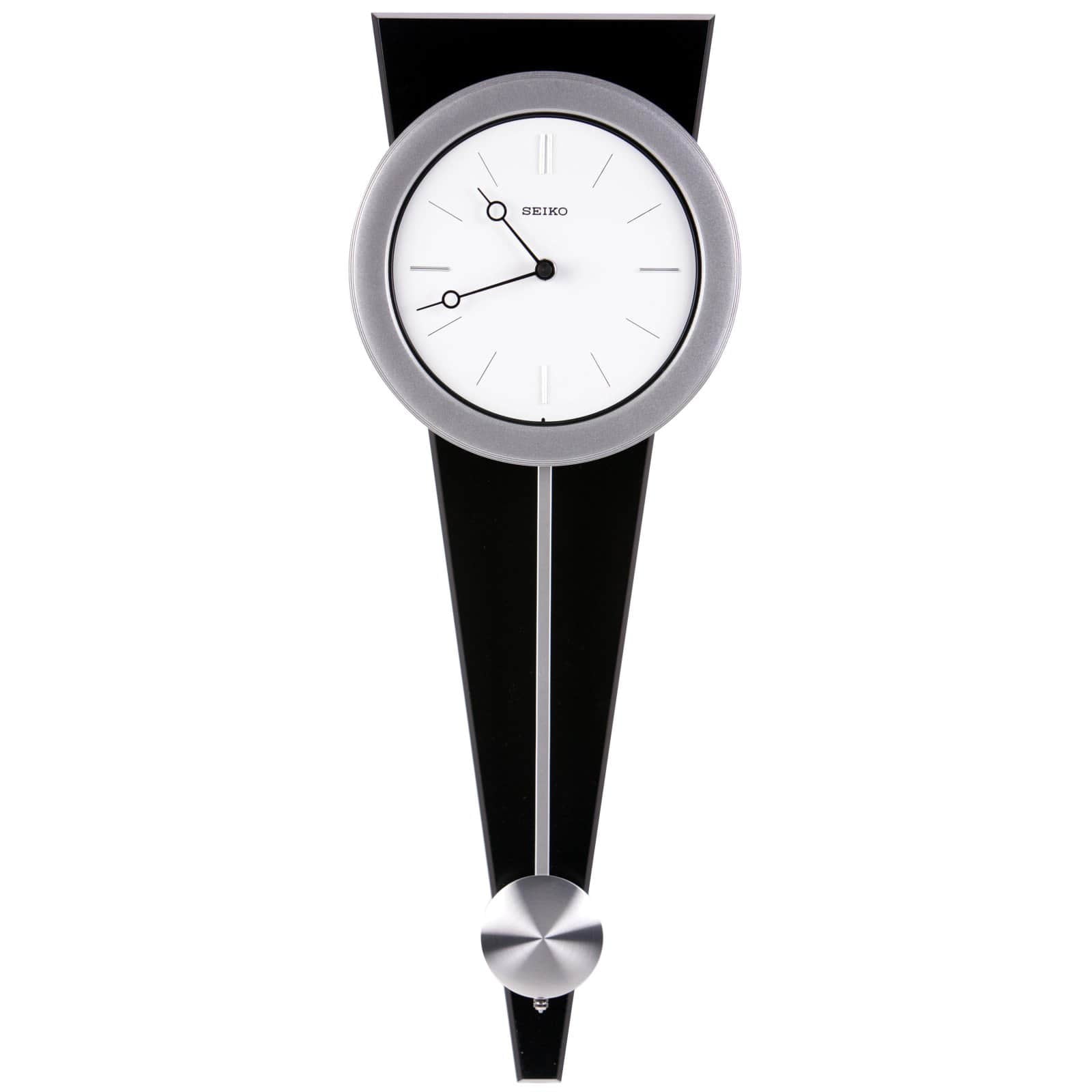 qlachic  Seiko Wall Clock 'Zing' with Pendulum, Modern Art, Battery