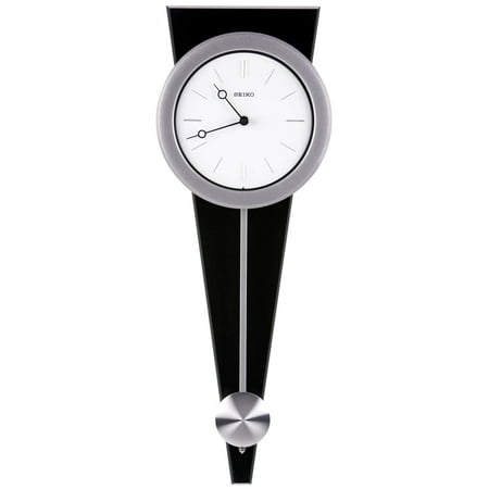 Seiko "Zing" Most Modern Art Clock w/ Pendulum, Modern Analog Quartz QXC111SLH