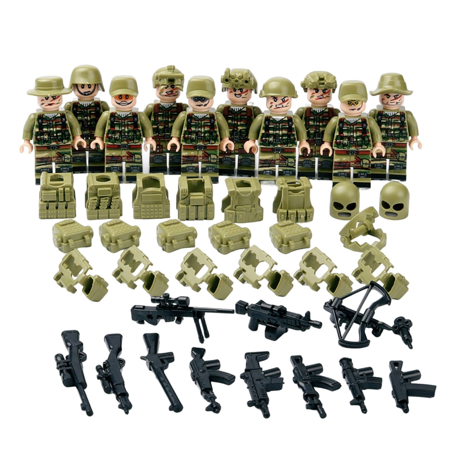 814 Piece WW2 House Building Block Set - Military Themed Construction Toy For Battle Scene Dioramas - View #2