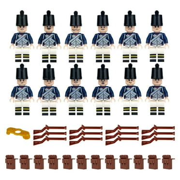 Seilly 12 PCS/Set Soldier Napoleonic Wars Minifigure Building Block Set, Napoleonic Soldier Action Figure Army 1.7 Inch Early 19th Century Army Minifigures, Building Toys for Kids Age 4+