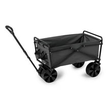 Seina 150lb Capacity Collapsible Steel Outdoor Utility Wagon Cart, Gray