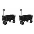 thumbnail image 1 of Seina Collapsible Steel Frame Folding Utility Beach Wagon Outdoor Cart (2 Pack), 1 of 4
