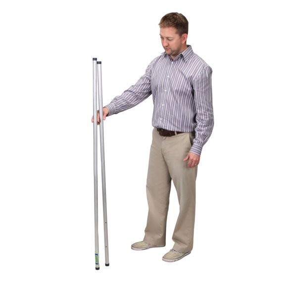 Seine Poles, Aluminum, 51" L, With Plastic Tips