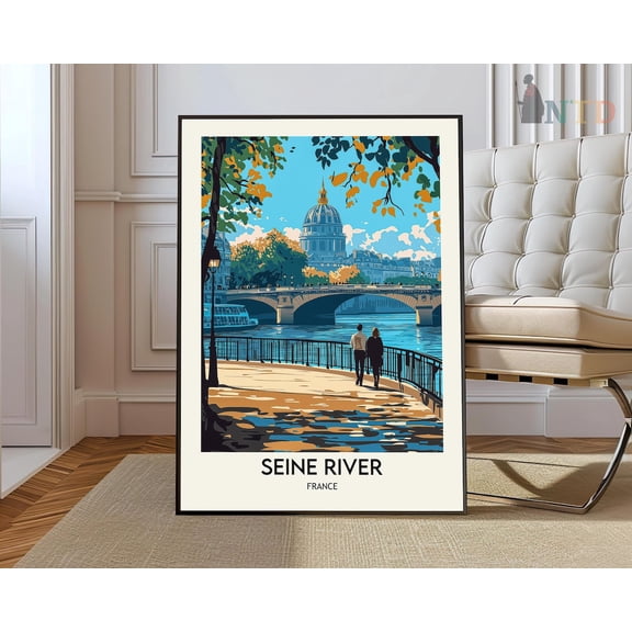 Seine River Paris Poster Unframed Paper Print