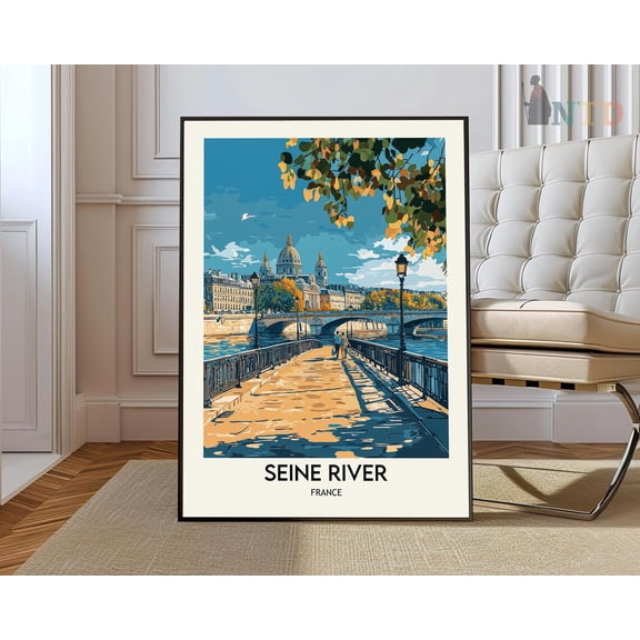 Seine River Print, Seine River Wall Art, Seine River Poster, Seine River Photo, Seine River Poster Print, Seine River France Wall Art, Modern Wall Decor, 8x12 UNFRAMED