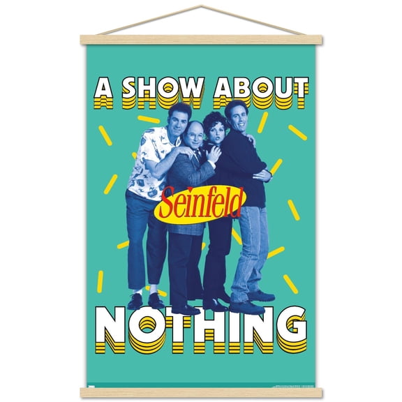Seinfeld - A Show About Nothing Teal Wall Poster with Magnetic Frame, 22.375" x 34"
