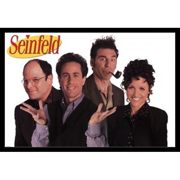 Seinfeld Cast Laminated & Framed Poster (36 x 24)