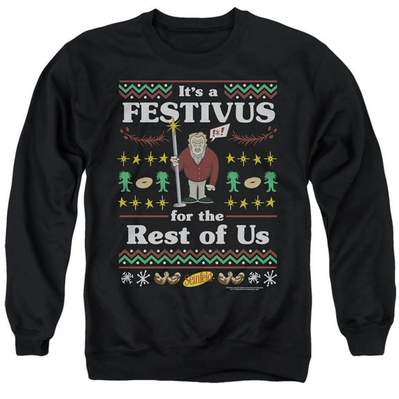 Seinfeld Festive Festivus Unisex Adult Crewneck Sweatshirt, Small