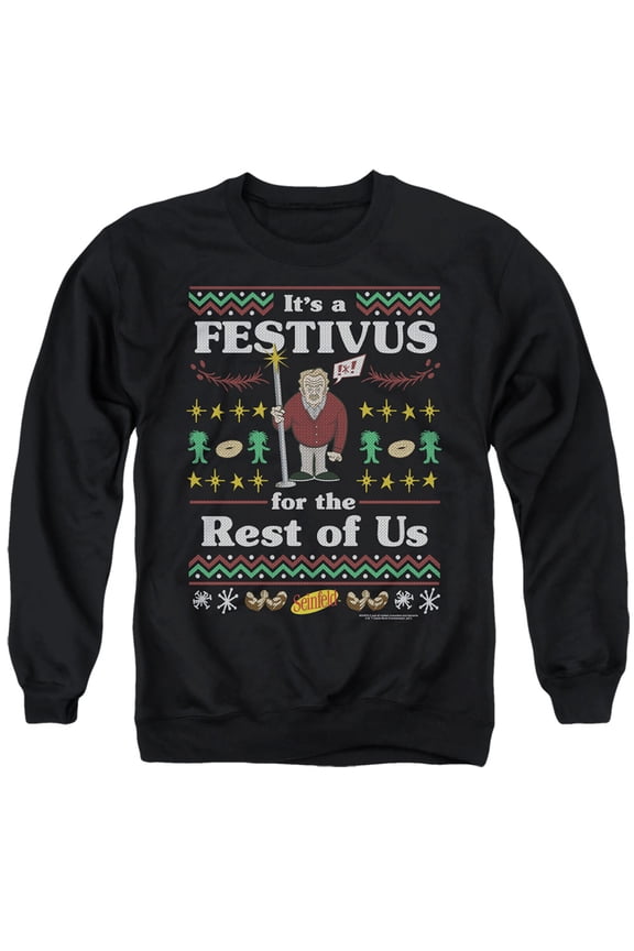 Seinfeld Festive Festivus Unisex Adult Crewneck Sweatshirt, Small