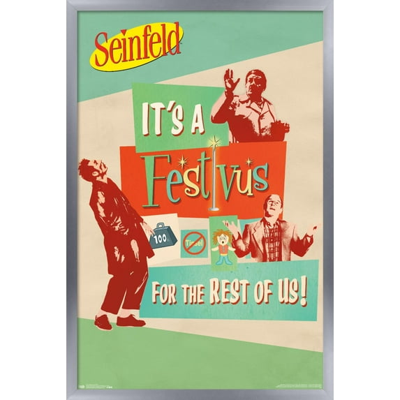 Seinfeld - Festivus Wall Poster, 22.375" x 34", Framed