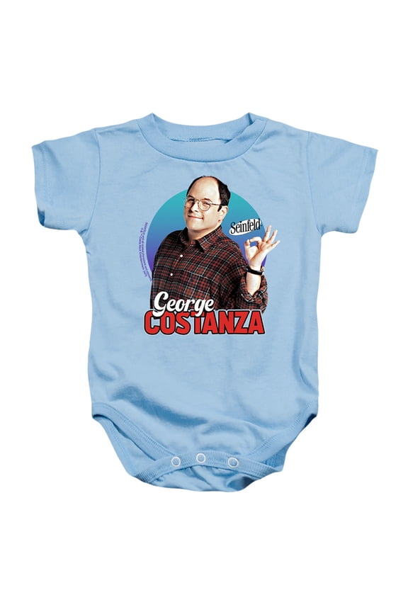 Seinfeld George Unisex Infant Snap Suit for Baby (6 Months) Light Blue