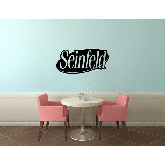 Seinfeld Logo Lettering Font TV Show Series Sitcom Quote Wall Stickers Decor Design for Boys/Girls Bedroom Entertainment Fans Rooms Home Art Murals Decals Wall Art Vinyl Decoration Size (27x30 inch)