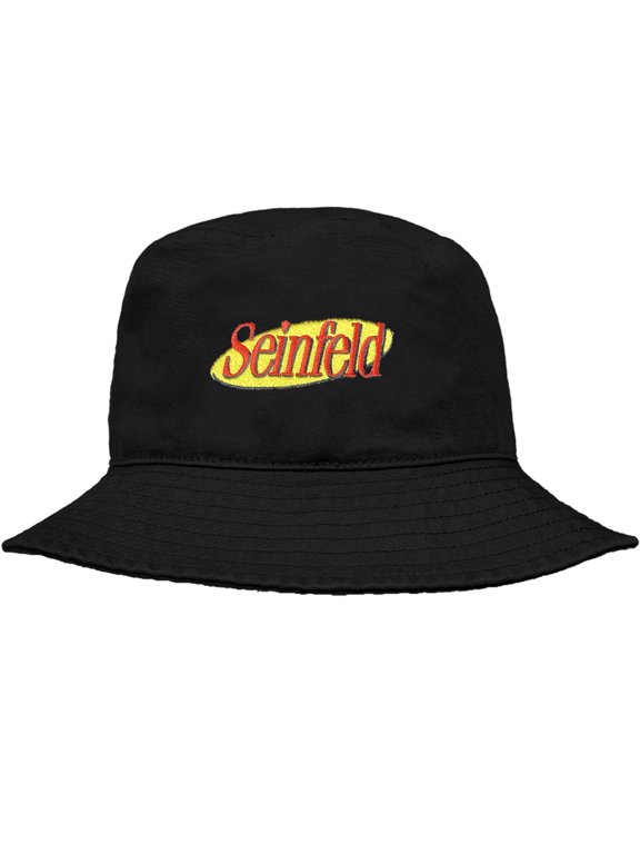 Seinfeld Logo Officially Licensed Bucket Hat Unisex for Men & Women, Black