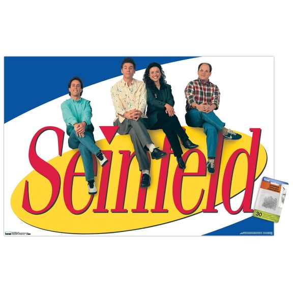 Seinfeld - Logo Wall Poster with Push Pins, 22.375" x 34"