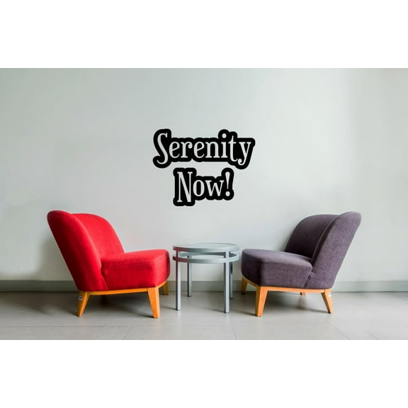 Seinfeld TV Show Serenity Now Series Sitcom Quote Wall Stickers Decor Design for Boys/Girls Bedroom Entertainment Fans Rooms Home Art Murals Decals Wall Art Vinyl Decoration Size (35x40 inch)