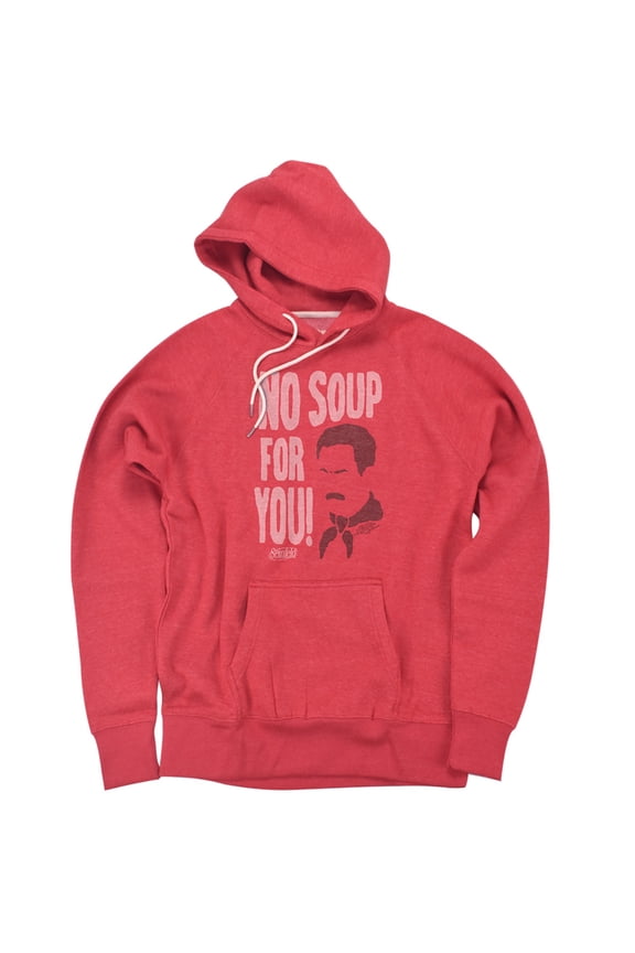Seinfeld The Soup Stand Official Premium Ultrasoft Tri-Blend Hoodie (2X-Large) Red