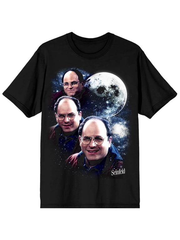 Seinfeld Three Georges Men's Black Tee-4XL