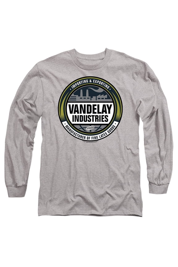 Seinfeld Vandelay Logo Unisex Adult Long-Sleeve T Shirt, Large
