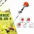 thumbnail image 1 of Seipouy 2-Stroke Weed Eater, 52cc Gas Weed Wacker 5 in 1 Gas String Trimmer Multi Functional Garden Trimming Tools with Rubber Handle & Shoulder Strap Brush Cutter for Lawn, Garden and Yard, 1 of 8