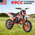 thumbnail image 1 of Seipouy 49cc 2-Stroke Kids Dirt Bike,Mini Dirt Bike,Dirt Bike for Kids 8-14,Gas Power Pocket Rocket Bike,Gas Motorcycle with Front Rear Disc Brakes,Off Road Mini Motorcycle Max Load 220LBS, 1 of 9