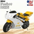 thumbnail image 1 of Seipouy 49cc 2-Stroke Mini Dirt Bike | High Brightness Dual Headlights | Rubber Handlebar | Pocket Gas Motor Bike | Mini Motorcycle Strong Power | Front Rear Disc Brakes | 8-12 Kids, 1 of 10