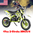 thumbnail image 1 of Seipouy 49cc 2-Stroke Pro-Level Kids Dirt Bike | 220LBS Heavy Duty Gas Motorcycle w/Hydraulic Disc Brakes & Suspension | 20MPH Off-Road Beast | CPC Motocross Bike with 3X Durable Alloy Frame, 1 of 10