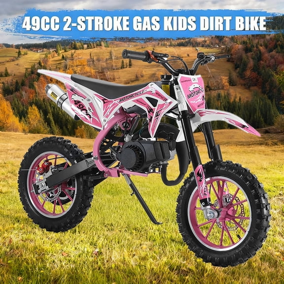 Seipouy 49cc 2-Stroke Pro-Level Kids Dirt Bike | 220LBS Heavy Duty Gas Motorcycle w/Hydraulic Disc Brakes & Suspension | 25MPH Off-Road Beast | CPC Motocross Bike with 3X Durable Alloy Frame