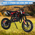 thumbnail image 1 of Seipouy 49cc Dirt Bike for Kids 8-14, Gas-Power Mini Dirt Bike, 25 MPH Max Speed, Front & Rear Disc Brakes, Shock Absorption, Padded Seat, Kids Motorcycle, Mini Motorcycle, 1 of 10