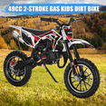 thumbnail image 1 of Seipouy 49cc Gas Dirt Bike - 2 Stroke Motorcycle with Off-Road Tires, Dual Disc Brakes & Shock Absorbers - Beginner Motocross Bike with Comfort Seat Cushion for Youth Children Riders, 1 of 9