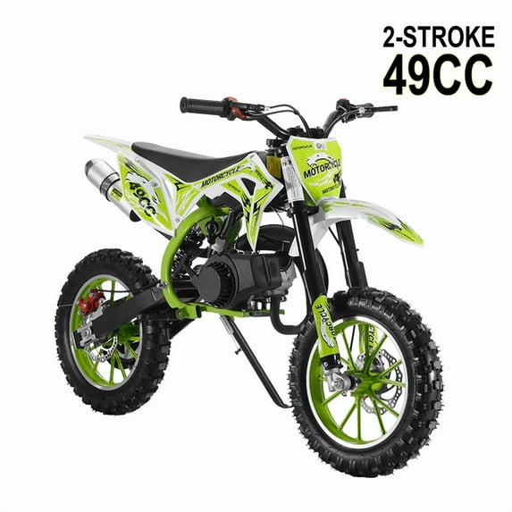 Seipouy 49cc Kids Dirt Bike,2-Stroke Gas Power Motocross Off Road Mini Motorcycle Vehicles Children Pit Bike Pocket Motorbike with Front Rear Disc Brakes Ideal Gifts for Kids Boys Girls Aged 8-14
