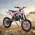thumbnail image 1 of Seipouy 49cc Kids Dirt Bike, Mini Dirt Bike Gas Powered Off-Road Trail Bike, 2-Stroke Mini Motorcycle for Kids and Adults with Front and Rear Disc Brakes, Max Speed 40KM/H, 1 of 9