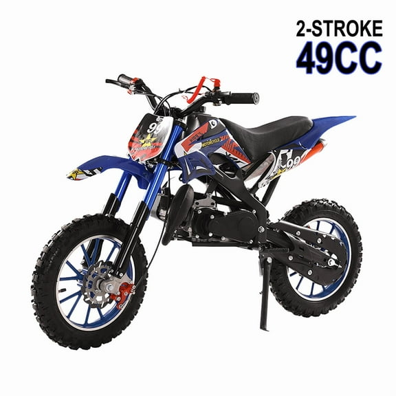 Seipouy 49cc Kids Dirt Bike,Toddler Gas Power Motocross Off Road Mini Motorcycle Vehicles Children Pocket Motorbike with Front Rear Disc Brakes Ideal Birthday for 8-15 Boy Girl