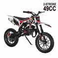 thumbnail image 1 of Seipouy 49cc Kids Dirtbike Gas Dirtbike, 2 Stroke Gas Dirt Bike for Kids 6-12, Mini Dirt Bike Gas Powered w/Dual Suspension & Dual Disc Brake, 1 of 10