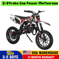 thumbnail image 1 of Seipouy 49cc Mini Dirt Bike for Kids, 2-Stroke Gas Power Off-Road Motorcycle with 10-Inch Tires Front & Rear Disc Brakes Shock Absorbing Soft Seat Cushion, Mini Motocross Motorcycle Dirtbike 40 KM/H, 1 of 8