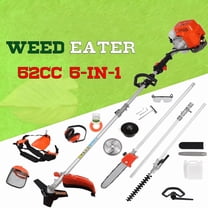 Seipouy 5 in 1 Multifunctional Lawn Mower,52CC Gas Weed Trimmer,Cordless Weed Wacker,Cordless Hedge Trimmer & Grass Edger,2-Stroke Brush Cutter, Handheld Chainsaw Hedge Pruner