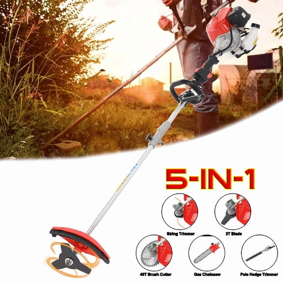 Seipouy 5 in 1 Multifunctional Weed Eater, 52CC 2-Cycle Gas Cordless Hedge Trimmer, 2025 Upgraded Weed Eater Gas Powe, String Trimmer, Handheld Chainsaw Brush Cutter for Yard, Garden