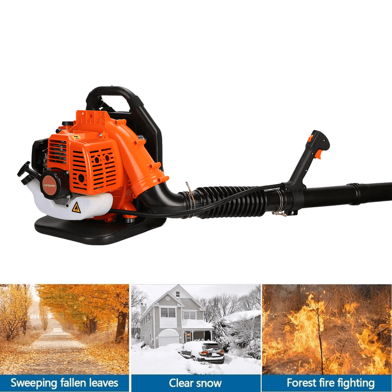 Seipouy 52CC Gas Backpack Leaf Blower 2 Cycle Enginee 550CFM 200MPH , 1.7HP ,Ergonomic Harness System,Low Vibration and Cruise Control Powerful Gas Blowers for Lawn Yard Care-Gifts for Dad
