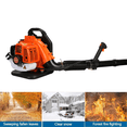 thumbnail image 1 of Seipouy 52CC Gas Backpack Leaf Blower 2 Cycle Enginee 550CFM 200MPH , 1.7HP ,Ergonomic Harness System,Low Vibration and Cruise Control Powerful Gas Blowers for Lawn Yard Care-Gifts for Dad, 1 of 10