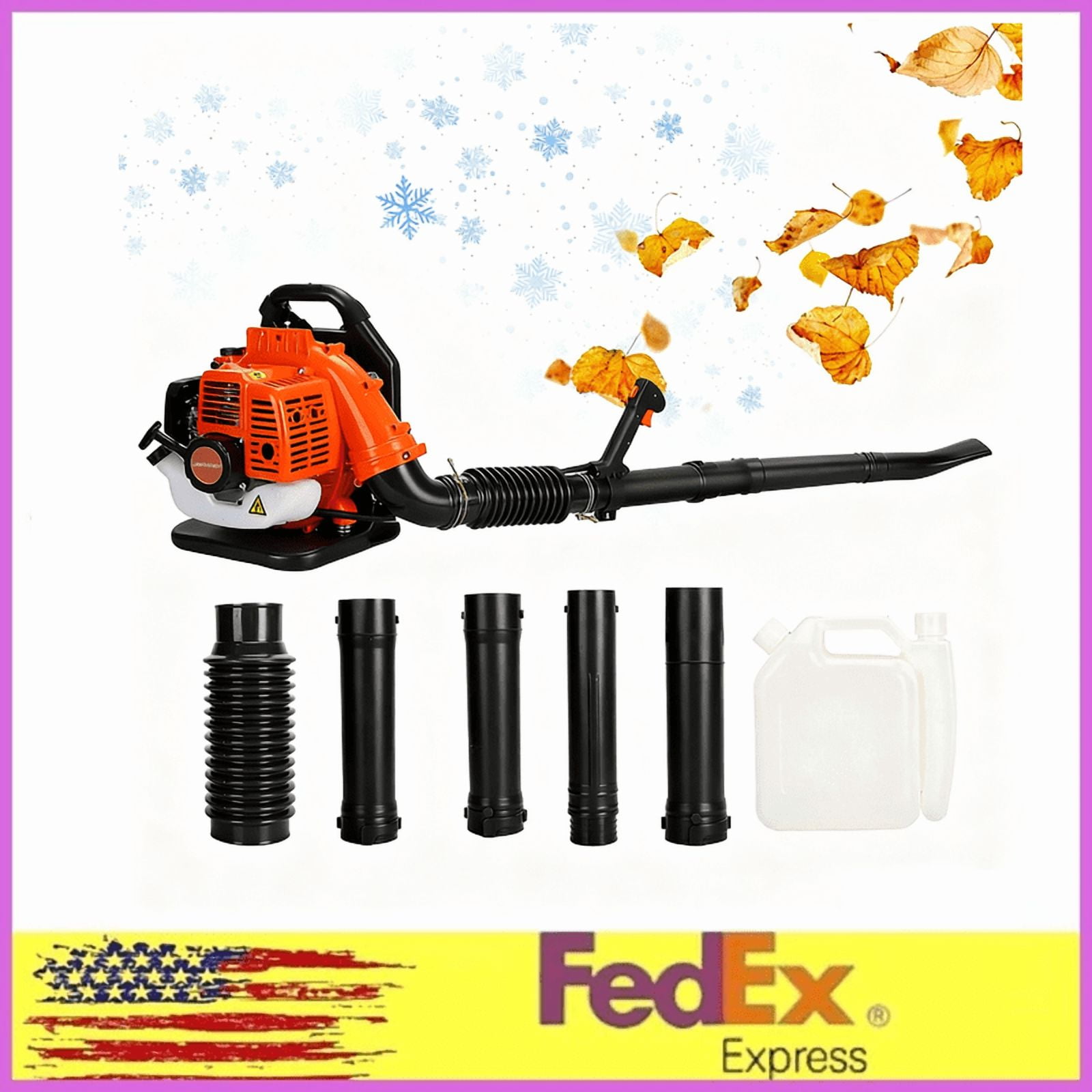 Seipouy 52CC Gas Backpack Leaf Blower 2 Cycle Enginee 550CFM 200MPH Ergonomic Harness System Low Vibration and Cruise Control Powerful Gas Blowers for Lawn Yard Care-Gifts for Dad