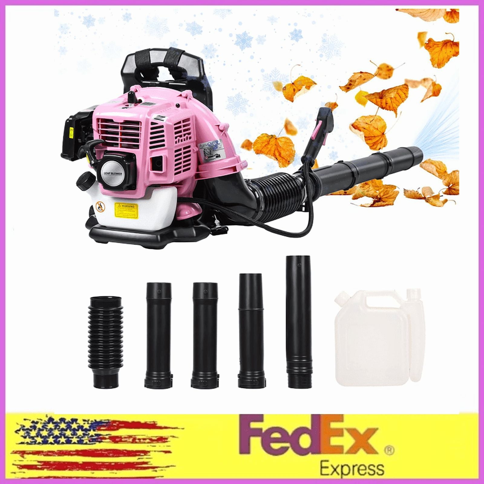 Seipouy 52CC Gas Backpack Leaf Blower, 2 Stroke 550CFM 200MPH Gas Powered Engine, Low Vibration and Ergonomic Design with Cruise Control for Outdoor GardenYard Cleaning and Snow Removal