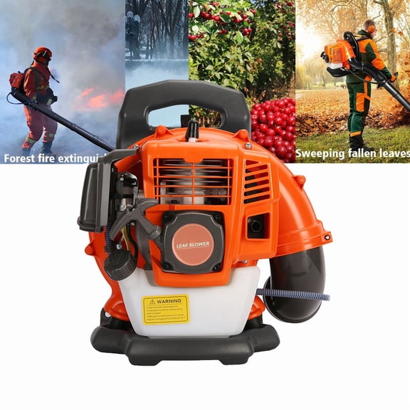 Seipouy 52CC Gas Backpack Leaf Blower, 2-Stroke ,550CFM, 200MPH , Variable Speed & Cruise Control, Ergonomic Harness, Reduced Emissions, for Fast Yard Cleanup