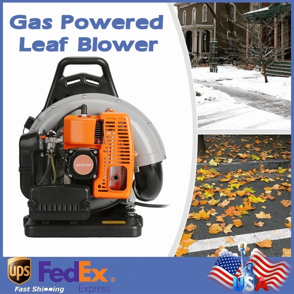 Seipouy 63CC 2-Cycle Backpack Leaf Blower Gas Powered, 665 CFM 205 MPH Powerful Wind, Cruise Control, High-Efficient Commercial Gas Leaf Blower for Yard Lawn Care, Debris Dust & Leaf Cleaning