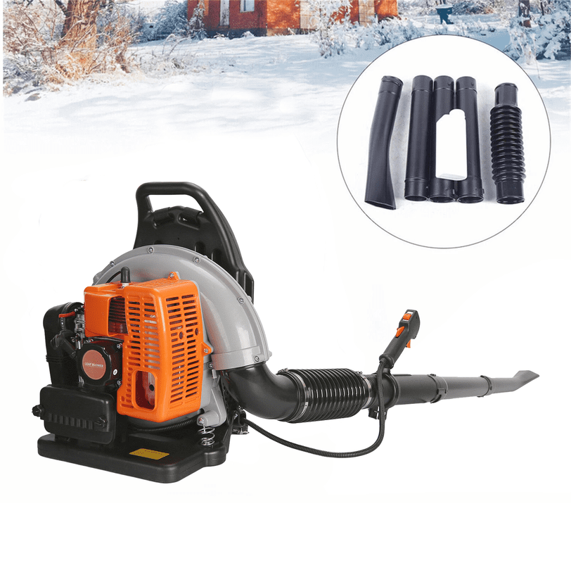 Seipouy 63CC Backpack Gas Leaf Blower, 2 Stroke Gas Powered Backpack Blower with Fuel Tank, 665CFM Air Volume 205MPH Speed, Ideal for Lawn Care