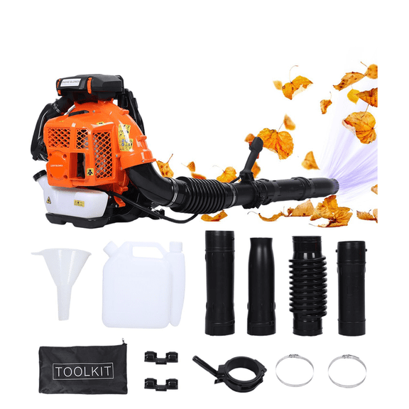 Seipouy 80CC Gas Backpack Leaf Blower – 4.8HP 2 Stroke Gas Leaf Blower, 900CFM High-Velocity, 206MPH High Airflow, Powerful Clearing Performance and Ergonomic Harness System