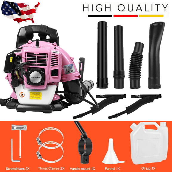 Seipouy Backpack Gas Powered Leaf Blower, 52CC 550 CFM 1.7 HP 2-Stroke Grass Lawn Blower Air Cooling Gasoline Backpack Grass Blower with Air-Cooled, Snow Blower for Outdoor