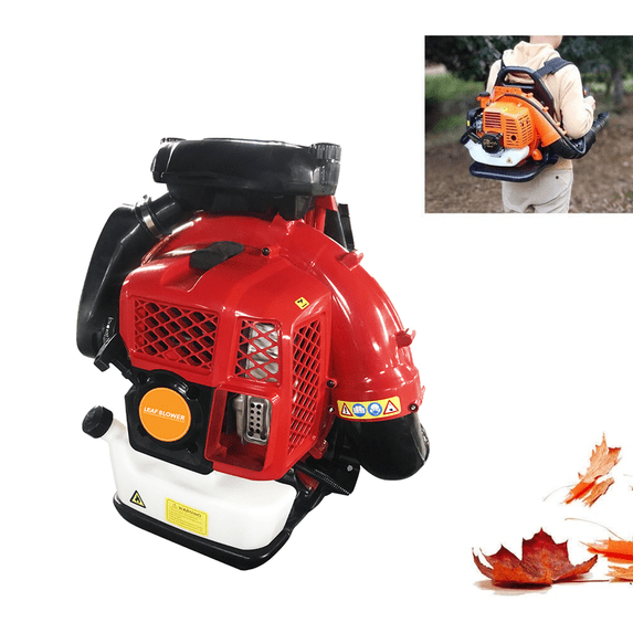 Seipouy Backpack Gas Powered Leaf Blower, 80CC 900CFM 4.8HP 2-Cycle Grass Lawn Blower Air Cooling Gasoline Backpack Grass Blower with Air-Cooled, Snow Blower for Outdoor