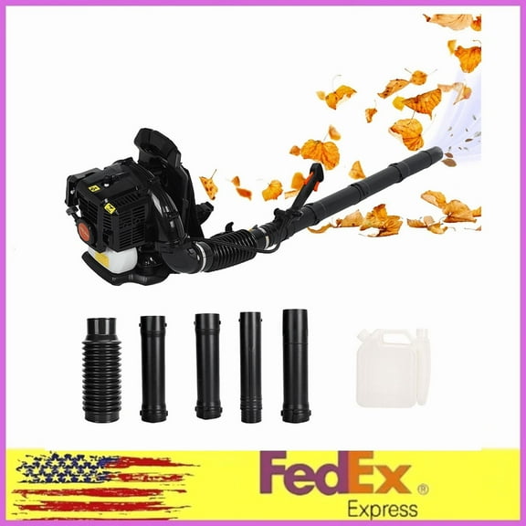 Seipouy Backpack Leaf Blower, 52CC 1.7 HP 2 Cycle Gas Leaf Blower, 550 CFM , 200 MPH , Powerful Clearing Performance and Ergonomic Design